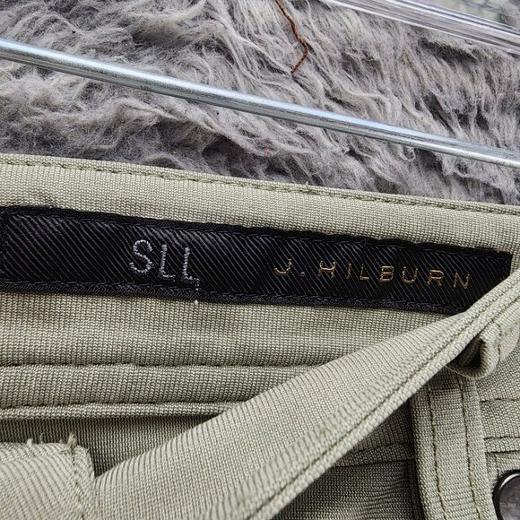J. Hilburn Pants Mens 40x27 SLL Green Stretch Mid Rise Slim Fit *GUC* - Picture 4 of 14